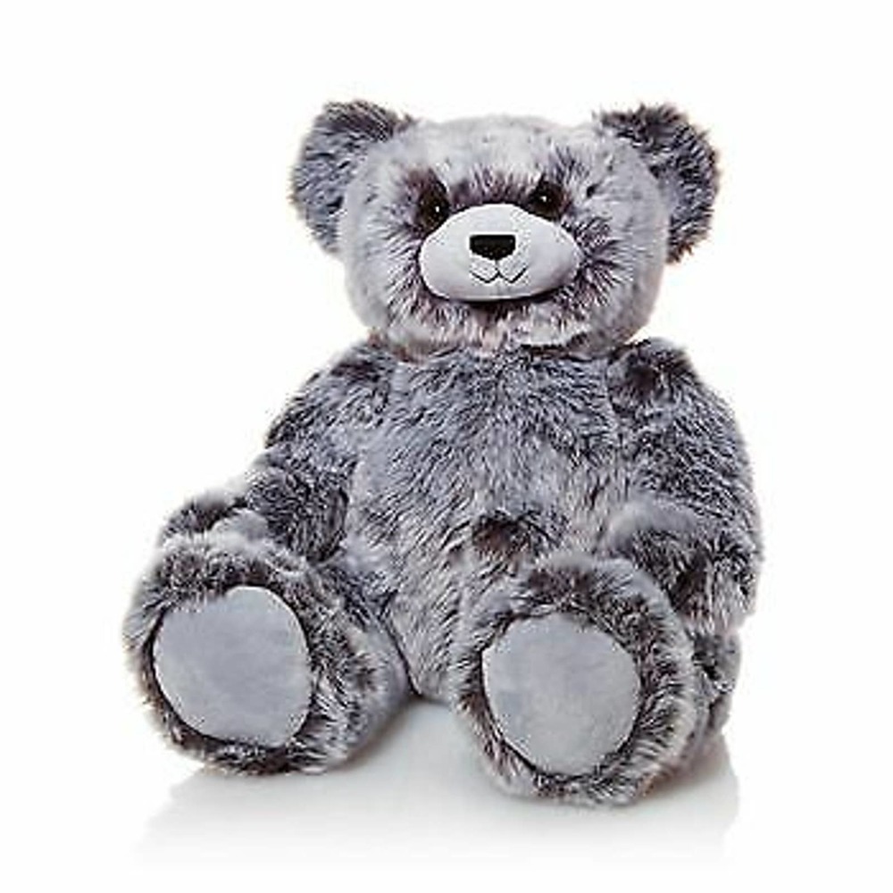 Hudson Park Collection Frosted Faux Fur Plush Small 12" Teddy Bear - Grey